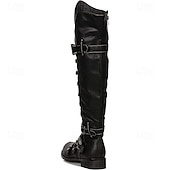 abordables Calzado-Medieval Renacimiento Zapatos Botas hasta la rodilla Botas planas de jazz Hombre Celta Pirata Víspera de Todos los Santos Mascarada Rendimiento LARP Feria Ren Adulto Zapatos