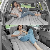 abordables Fundas de asiento para coche-Colchón inflable portátil para viajes en SUV, colchón inflable para coche, colchón para acampar con 2 almohadas, cojín para acampar al aire libre.