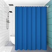 abordables Cortinas de ducha-Cortina de Ducha PEVA Cortina de Baño de Color Sólido Impermeable Resistente al Moho Incluye Ganchos 180x180cm 70&quot;x70&quot; Verde Blanco Negro