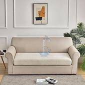 baratos Capa de Sofá-capa de almofada de assento de sofá elástico, capa de sofá mágica bordô sofá poltrona loveseat 4 ou 3 lugares cinza preto vermelho macio durável lavável