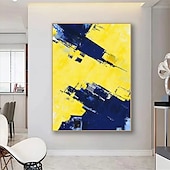 baratos Pinturas Abstratas-pintura a óleo amarela abstrata pintura a óleo feita à mão abstrata vórtice dourado pintura a óleo abstrata com textura artesanal pintada à mão impasto colisão pronta para galeria moldura flutuante