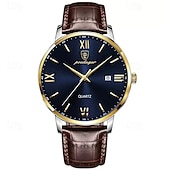 economico Orologi al quarzo-Orologio da Uomo 826 al Quarzo – Cassa in Lega Ultra Sottile Cinturino in Pelle Lancette Luminose Indicatore di Data 30M Impermeabile Stile Business Classico