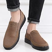 ieftine Pantofi casual slip-on-Adidași respirabili din plasă pentru bărbați - adidași ușori și confortabili pentru un stil de viață activ și aventuri de zi cu zi