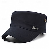 preiswerte Herrenhüte-Herren Schiebermütze Sonnenhut Trucker-Kappe Schwarz Marineblau Polyester Metall Mode Lässig Straße Täglich Einfach Verstellbar Sonnenschutz Atmungsaktiv