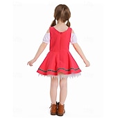 abordables Niños-Oktoberfest Vestidos Falda acampanada Mucama bávaro Munich prados Chica Carnaval Festival de Cerveza Paño de estilo tradicional