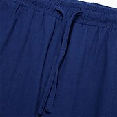 baratos Feriado-Homens Calças Cargo Calças de linho Calças Calça verão Calças largas Com Cordão Cintura elástica Bolso multi Tecido Conforto Respirável Comprimento total Ao ar livre Feriado Para Noite Férias Moda