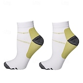 abordables Soins Personnels &amp; Santé-5 paires de chaussettes de compression courtes pour hommes et femmes, chaussettes de course à pied avec soutien de la voûte plantaire, support élastique du fascia sportif pour la salle de sport,
