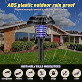 economico Illuminazione vialetto-Lampada repellente per insetti, impermeabile, con luce solare, per esterni, per interni ed esterni, per giardino, patio, luce viola e bianca.