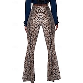 olcso Alsók-Retró Boho 1970-es évek Bell Bottom Pants fellángoló nadrág Hippi Diszkó Magas derék Állat Női Mindszentek napja Farsang Vakáció zenei fesztivál Fesztivál Felnőttek Nadrágok