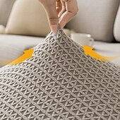 economico COPERTURA PRODURA E COPERCHIO SENZA ARGINE-Set da 2 copribraccioli elasticizzati jacquard geometrici in tinta unita