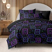 economico 100% cotone-Fodera per copriletto in cotone 100% Set di biancheria da letto di dimensioni matrimoniali Copriletto morbido e leggero con 2 federe per tutte le stagioni