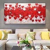 ieftine Picturi Florale/Botanice-Picturi în ulei pe pânză, realizate manual cu textură abstractă, cu diagramă cardiacă, realizate manual de Mintura, decorațiuni de perete, imagine modernă pentru decorul casei, fără ramă, neîntinsă