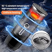 cheap Coffee Accessories-Portable Coffee Pot and Car Coffee Maker Portable brewer, travel coffee maker for camping, caravanning, hiking and office use, self-heating function