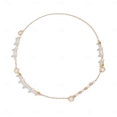 abordables Colliers-Collier Sautoir Perle d&#039;imitation Femmes Élégant Mode Mignon Perles Mignon Rond Colliers Tendance Pour Mariage Soirée Quotidien