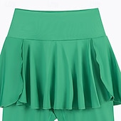 tanie Spódnice i szorty damskie-Damskie Solidne kolory Spódnica casualowa Spódnica tenisowa z legginsami Pofałdowany Boczne kieszenie Szybkie wysychanie Bransoletka tenisowa Golf Pikle Doły Czarny Biały Fioletowy Odzież tenisowa