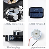 preiswerte Ventilator-Solarventilator-Hut, Baseballkappe mit Solarventilator, Sommer-UV-Schutz, breite Krempe, Netz-Strandhut, solarbetrieben/USB-Aufladung
