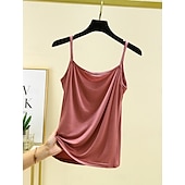 ieftine Top simplu-Pentru femei Camisole Tank Top Culoare solidă Zilnic Fără manșon Stil Nautic Topuri obișnuite Zilnic Fără Spate Albastru Deschis Gri Fier Albastru denim Verde matcha Negru Vară