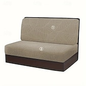 economico Copridivano-Copridivano impermeabile per dinette camper in jacquard a foglie, per esterni, antiscivolo, elasticizzato, per sedili auto e protezione di mobili.
