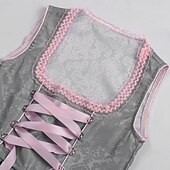 abordables Niños-Oktoberfest Vestidos Blusa con falda acampanada Mucama bávaro Alemán Munich prados Chica Fiesta Festival de Cerveza Paño de estilo tradicional