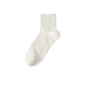 billiga Herrarnas Elitaccessoarer-Herr 1 par Socka Ankel- och sneakersstrumpor Svart Vit Färg Slät Skola Formell Utomhus Tunn Sommar Vår Höst Dagligen Ledigt