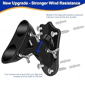 Недорогие Садовые флаги, Баннер-Держатель флага для наружного использования уличный держатель флага металлический кронштейн для флагштока алюминиевый кронштейн для флага кронштейн для установки флага повышенной прочности двойной