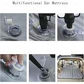 abordables Fundas de asiento para coche-Colchón de aire para coche, colchón de aire multifuncional, para viajes al aire libre, camping, para Land Rover 5, con dos almohadas y bomba de aire.