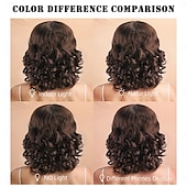 abordables Perruques Synthétiques Sans Bonnet-Perruque Synthétique Bouclé Ondulé Coupe dégradée Avec frange Fabriqué à la Machine Perruque 14 pouces A1 Cheveux synthétiques Femmes Élastique Classique Confortable Marron