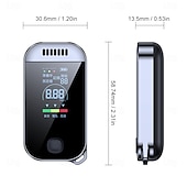 abordables Alarmes pour voiture-Éthylotest numérique portable porte-clés – affichage LED, alerte alcool 3 couleurs, sans contact, rechargeable par USB, précis et hygiénique, pour les conducteurs et l&#039;usage personnel