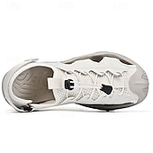 preiswerte Outdoor-Sandalen-Herrensandalen – weiße Outdoor-Wassersport-Sandalen mit verstellbaren Riemen und atmungsaktivem Mesh für Wander-, Strand- und Sommerabenteuer
