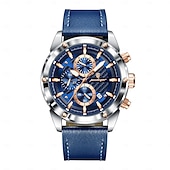 halpa Kvartsikellot-860 uusi muodikas ylellinen miesten vedenpitävä kello monitoiminen valoisa miesten kvartsikello