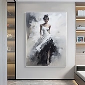 levne Motivy postav-ručně malované nástěnné umění portrét ženy olejomalba na plátně zakázka vintage tanečnice dívka olejomalba obývací pokoj nástěnná dekorace moderní nástěnné umění bytová dekorace dekorace připravená k