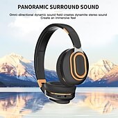Недорогие Накладные наушники-Беспроводные Bluetooth наушники H3 с полной оберткой HiFi стерео – Складные наушники с микрофоном AUX/TF/BT режимы Легкие наушники Совместим с iOS и iPhone