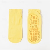 preiswerte Persönliche Pflege &amp; Gesundheit-4 Paar Grip-Pilates-Socken für Damen, rutschfeste Yoga-Sportsocken, atmungsaktive Trampolin-Grip-Socken für Kinder und Erwachsene, Baby-Bodensocken mit Silikon-Grip für Tanz, Zuhause, Fitnessstudio,