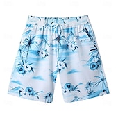 voordelige Heren Elite Shorts-Voor heren Korte broek Strandshorts Trekkoord Grafisch Blad dier Ademend Sneldrogend Knielengte Buiten Vakantie Huis Vakantie Etnische stijl Meerblauw Leger groen Rekbaar