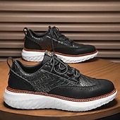 economico Sneakers Casual-scarpe da ginnastica da uomo blu in maglia con lacci, design elegante e suola ammortizzata per camminare, correre e l'uso quotidiano