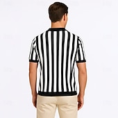 preiswerte Herren Elite Polo-Herren Polo Geschäft Lässig Umlegekragen Kurzarm Gitter Vertikale Streifen V-Ausschnitt Weich Sommer Frühling Herbst Kastanienbraun Dunkelblau Schwarz Dunkelkaffee Polo