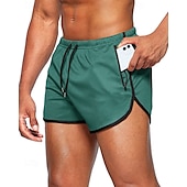 baratos shorts ativos masculinos-Homens calções atléticos Calção Shorts de Corrida Shorts de Academia Esporte Diário Secagem Rápida Alta elasticidade Confortável Bolsos Com Cordão Cintura elástica Tecido Curto Ginástica Casual