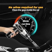 economico Aspirapolveri-Aspirapolvere per auto senza fili da 120 W – soffiatore portatile ad alta aspirazione con batteria da 2000 mAh per uso domestico e in auto
