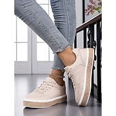 baratos Ténis de mulher-Tênis feminino branco e rosa com plataforma de glitter arco-íris, calçado casual com cadarço para uso diário e encontros