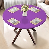 baratos Toalhas de Cozinha &amp; Mesa-capas para casa deluxe capa de mesa de vinil com elástico e forro de flanela grande padrão redondo oblongo oval