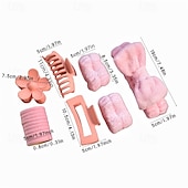 baratos Acessórios de penteados-Conjunto de 16 faixas de cabeça para cuidados com a pele, conjunto de faixas de cabeça para lavagem facial, spa e maquiagem, incluindo 1 faixa de cabelo, pulseira, 3 grampos de cabelo e 10 elásticos