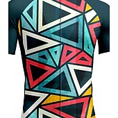 billiga Tröjor för män-Herr Cykeltröja Kortärmad Cykel T-shirt Tröja Överdelar med 3 bakfickor UV-resistent Andningsfunktion Snabb tork Dragkedja fram Himmelsblå sporter Kläder