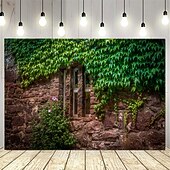 זול שטיח נוף-קיר חלון צמח ירוק תלוי שטיח קיר אמנות שטיח גדול קיר קישוט תמונה רקע שטיח וילון בית חדר שינה סלון קישוט