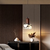 светодиодный подвесной светильник подвесные светильники для потолка каменные деревянные подвесные светильники люстры с абажуром для столовой роскошное украшение гостиной 110-240 В Недорогие Подвесные огни-светодиодный подвесной светильник подвесные светильники для потолка каменные деревянные подвесные светильники люстры с абажуром для столовой роскошное украшение гостиной 110-240 В