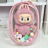 رخيصةأون أطقم ملابس وإكسسوارات للدمى-حقيبة حماية لفيLabubu، لدمي 17 سم سلسلة CryingBaby، غلاف شفاف من PVC لدمي بقياس 17 سم، صندوق عرض لفيLabubu Crying Again Plush، تركيب سهل لحماية دميتك