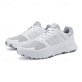 cheap Men&#039;s Golf Shoes-Men&#039;s Black and Gray Golf Shoes with Non-Slip Sole - Comfortable and Durable Footwear for Professional Golfers