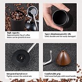 economico Accessori per il caffè-Macinacaffè manuale con macina in acciaio regolabile per cucina, utensile portatile per macinare il caffè espresso a mano