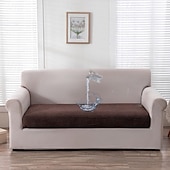 baratos Capa de Sofá-capa de almofada de assento de sofá elástico, capa de sofá mágica bordô sofá poltrona loveseat 4 ou 3 lugares cinza preto vermelho macio durável lavável