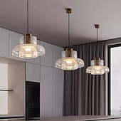 tanie Światła wiszące-lampa wisząca led 12/15/22 cm 1-światło ciepła biel szkło galwanizowane wykończenia nowoczesny styl jadalnia sypialnia wisząca latarnia projekt 110-240 v