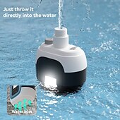 economico Ricreazione all&#039;Aperto-Pompa per doccia da campeggio, doccia portatile da campeggio da 2200 mAh con luce a LED, pratica doccia elettrica multiuso per esterni, per il lavaggio auto all&#039;aperto in dormitorio.